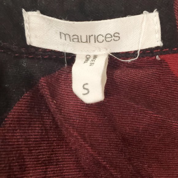 Maurices Small Red Zippered Flannel - Picture 4 of 4